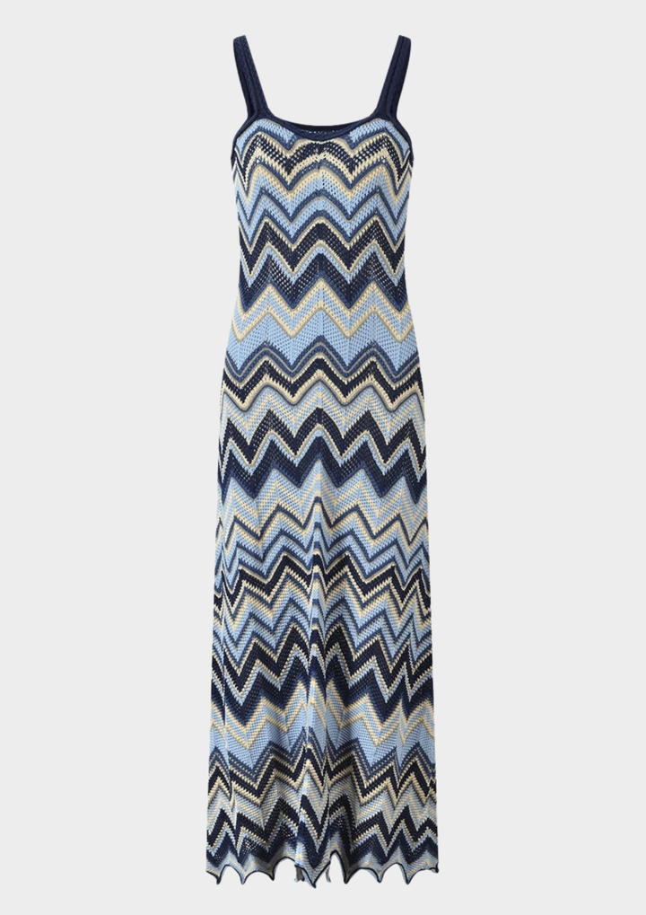 Coastal Wave Knit Maxi Dress