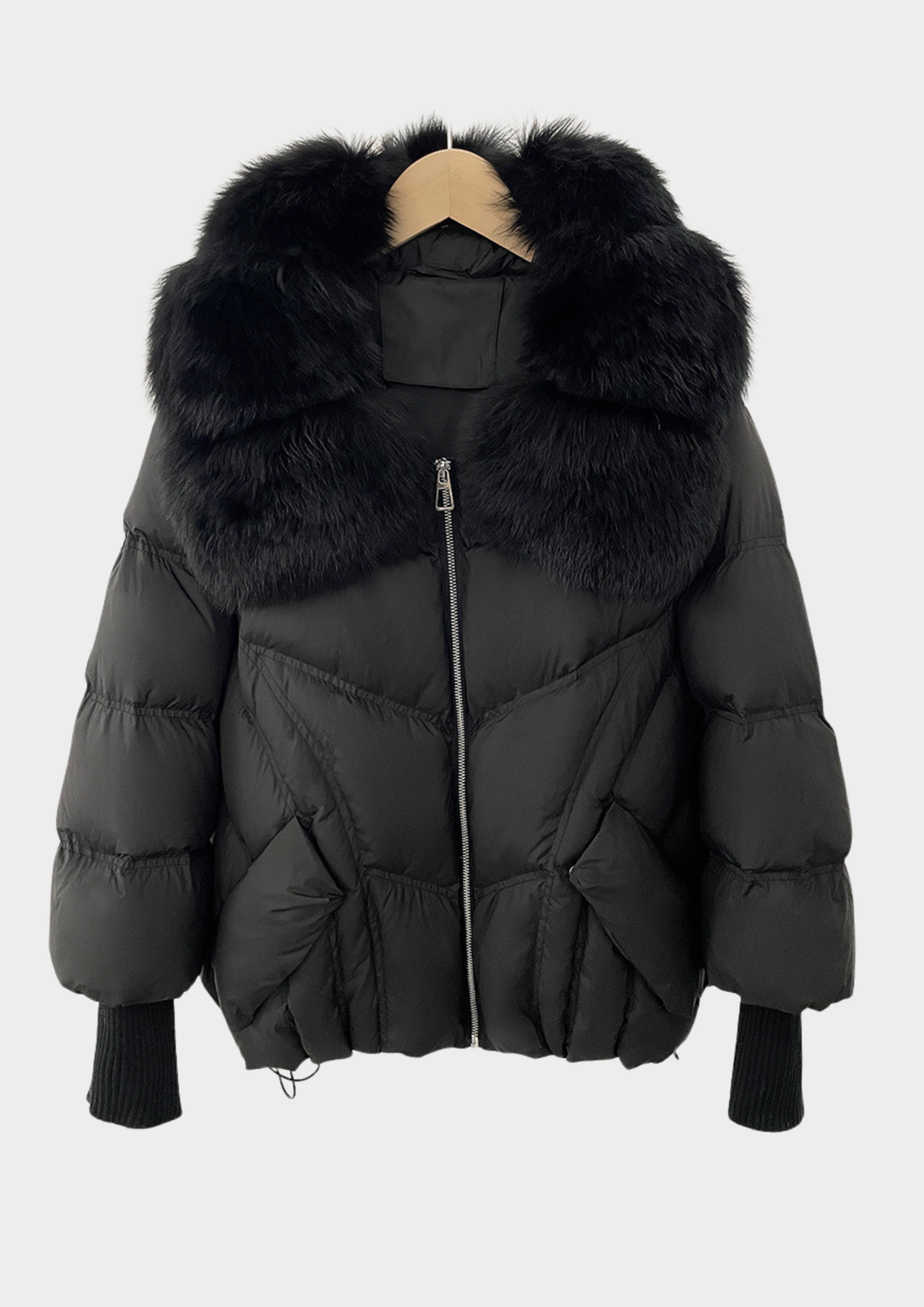 Fox Fur Collar Luxe Down Jacket