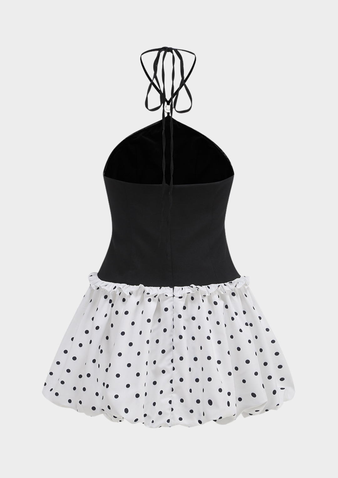 Midnight Pearl Polka Bubble Mini Dress