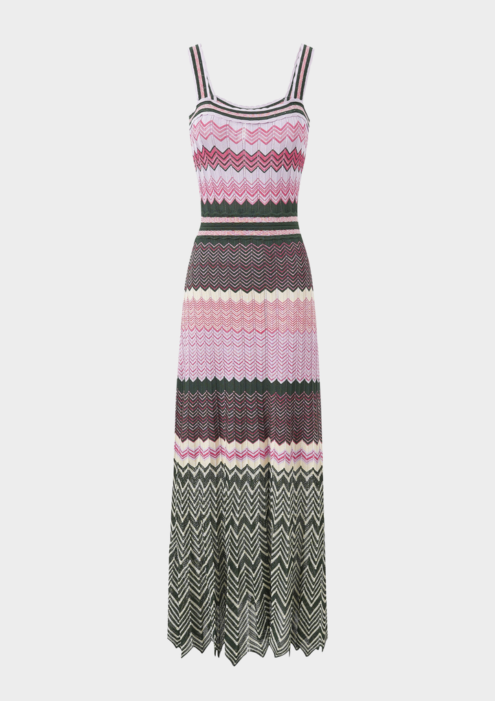 Chevron Knit Maxi Dress