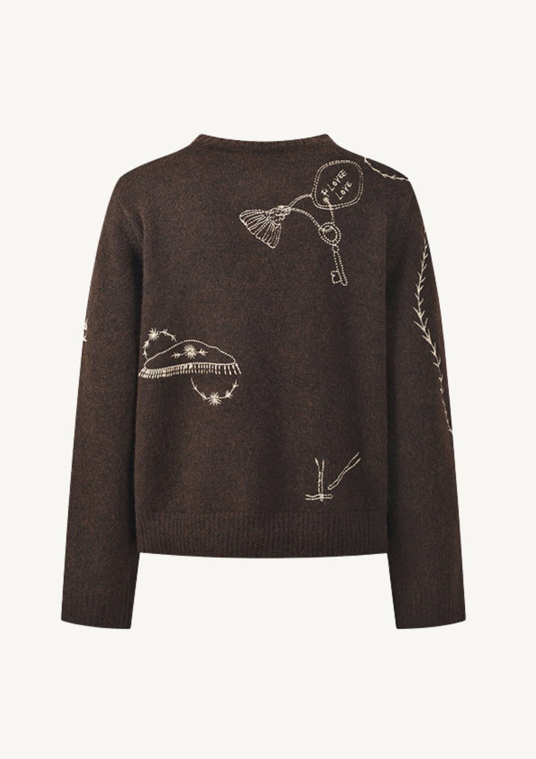 Vintage Embroidered Wool Cardigan top