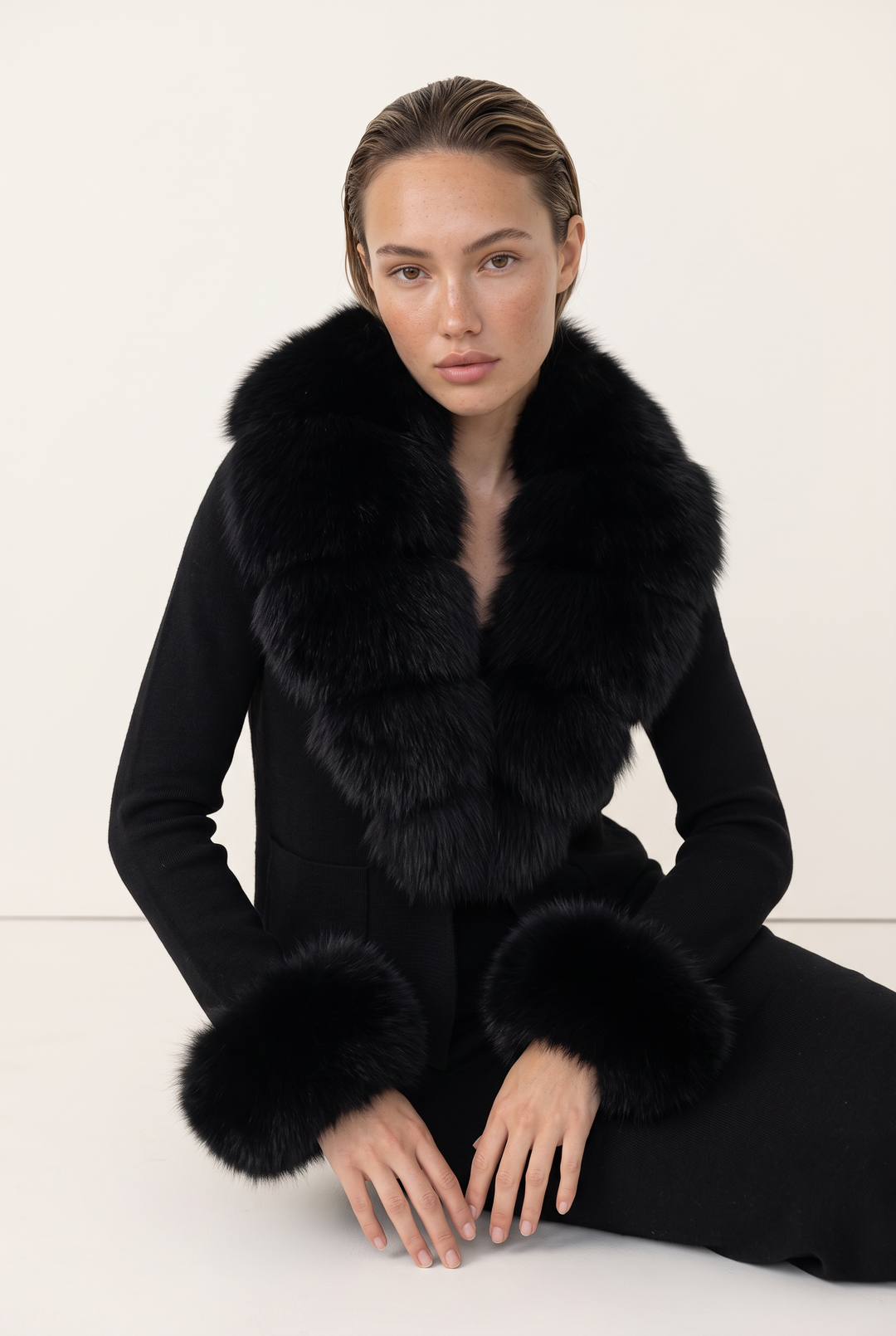 Amara Fur Collar Cardigan