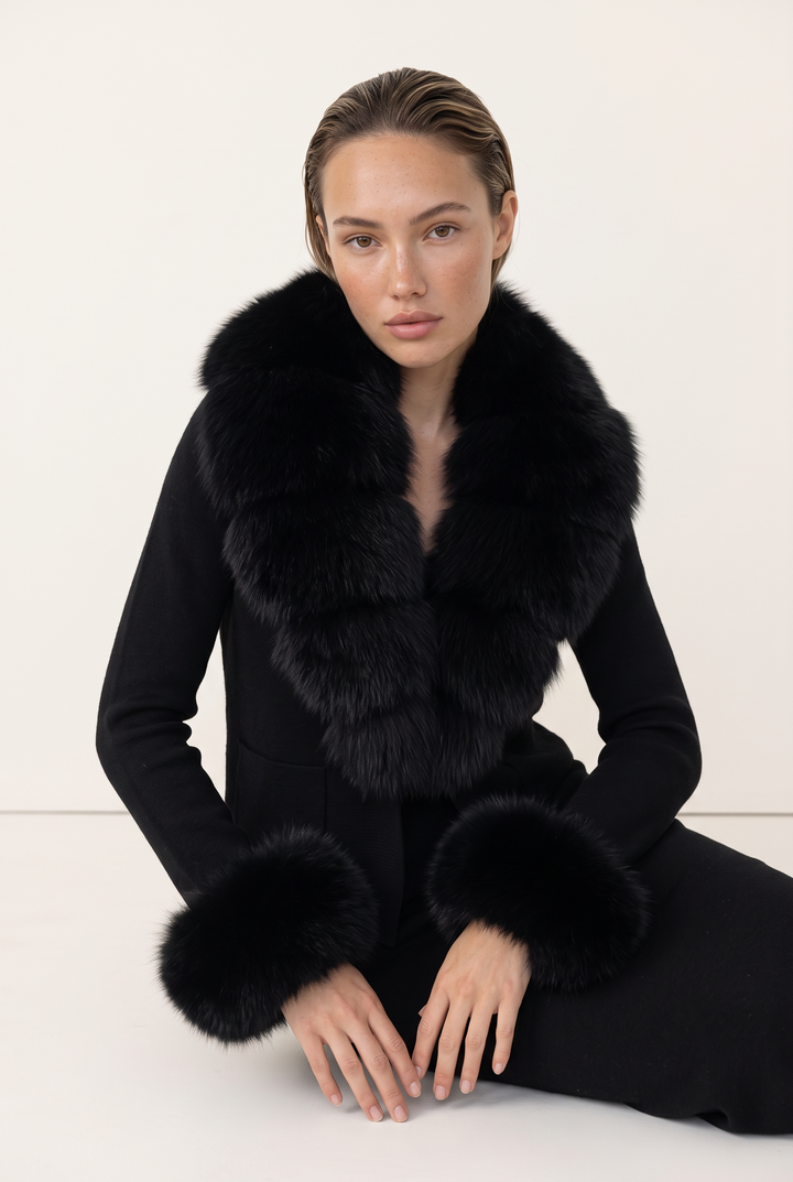Amara Fur Collar Cardigan