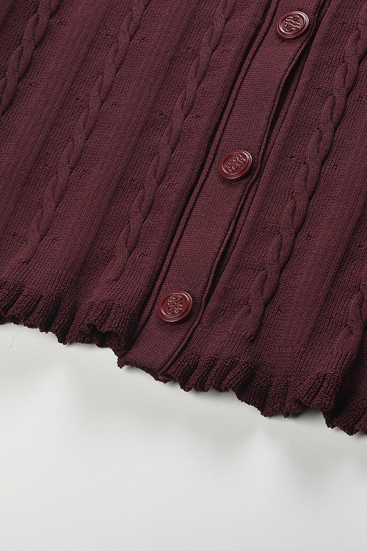 Lily – Knit Elegant Cardigan Top & High Waist Maxi Skirt Set