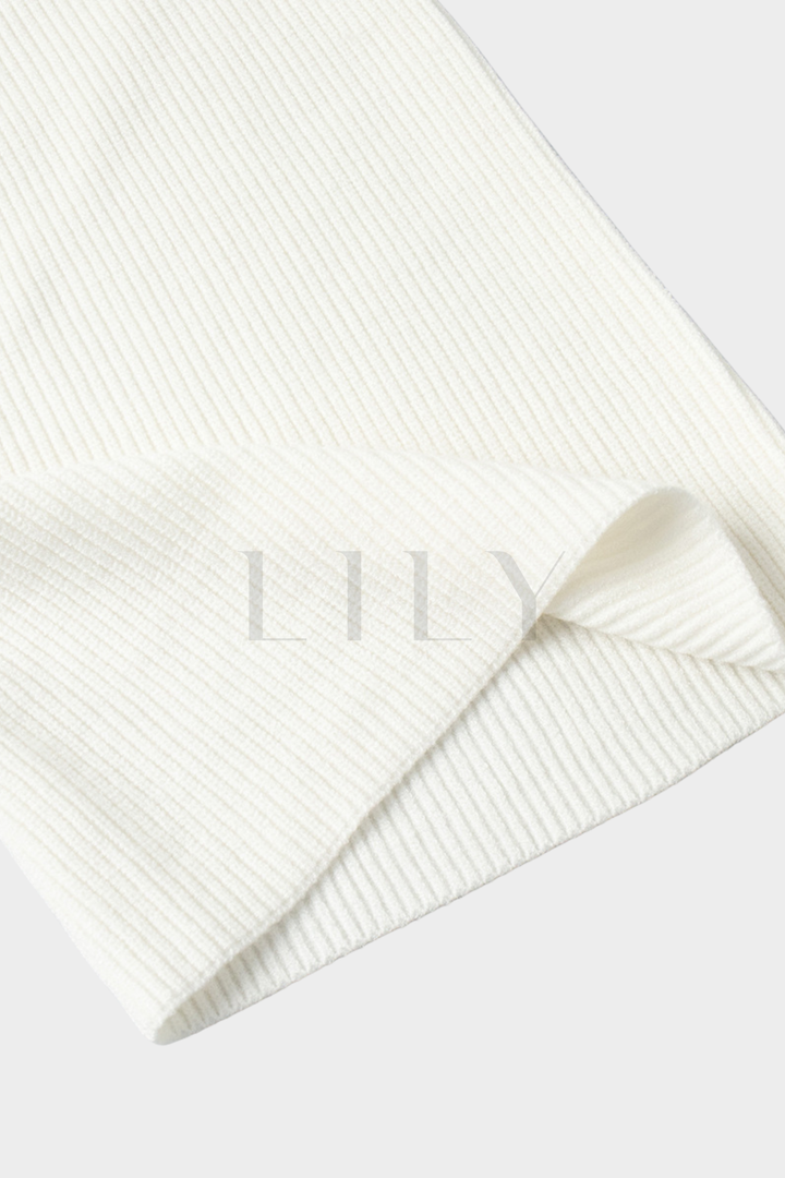 Comfy Ribbed Lapel Wide Leg Knit Set