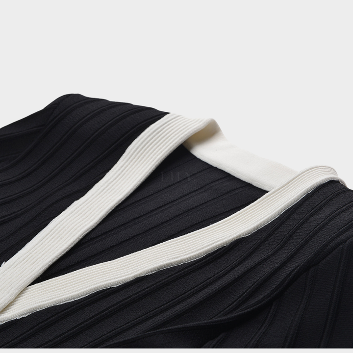 Elegant Contrast Top