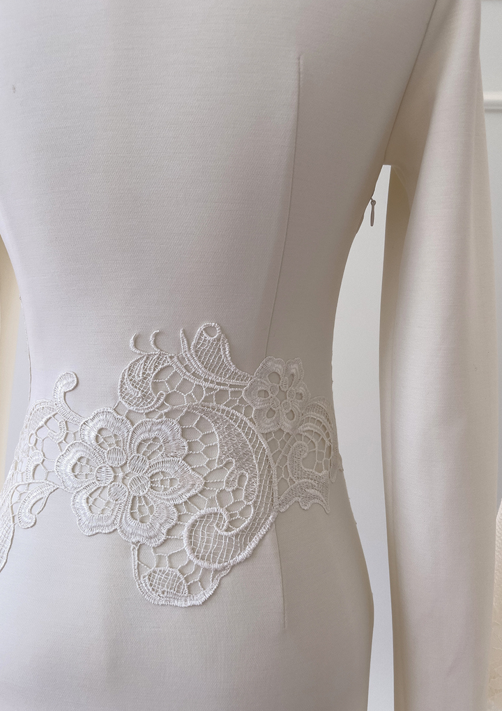 Champagne Pearl Lace Harmony Gown Set