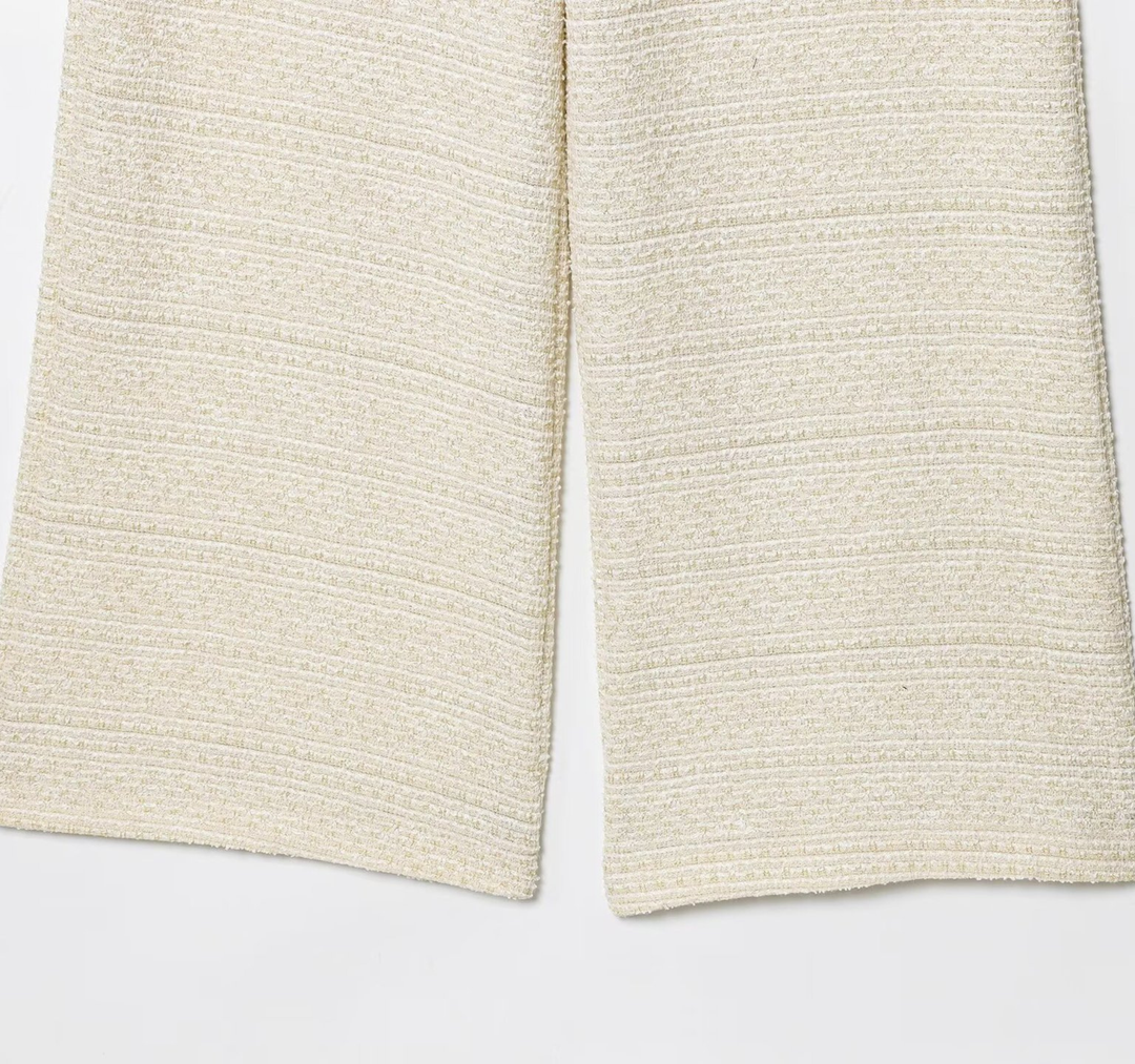 Marais Tweed Vest &amp; Wide Leg Trouser Set