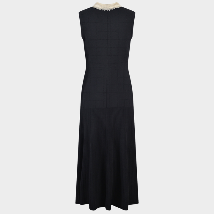Classic Noir Wool Maxi Dress