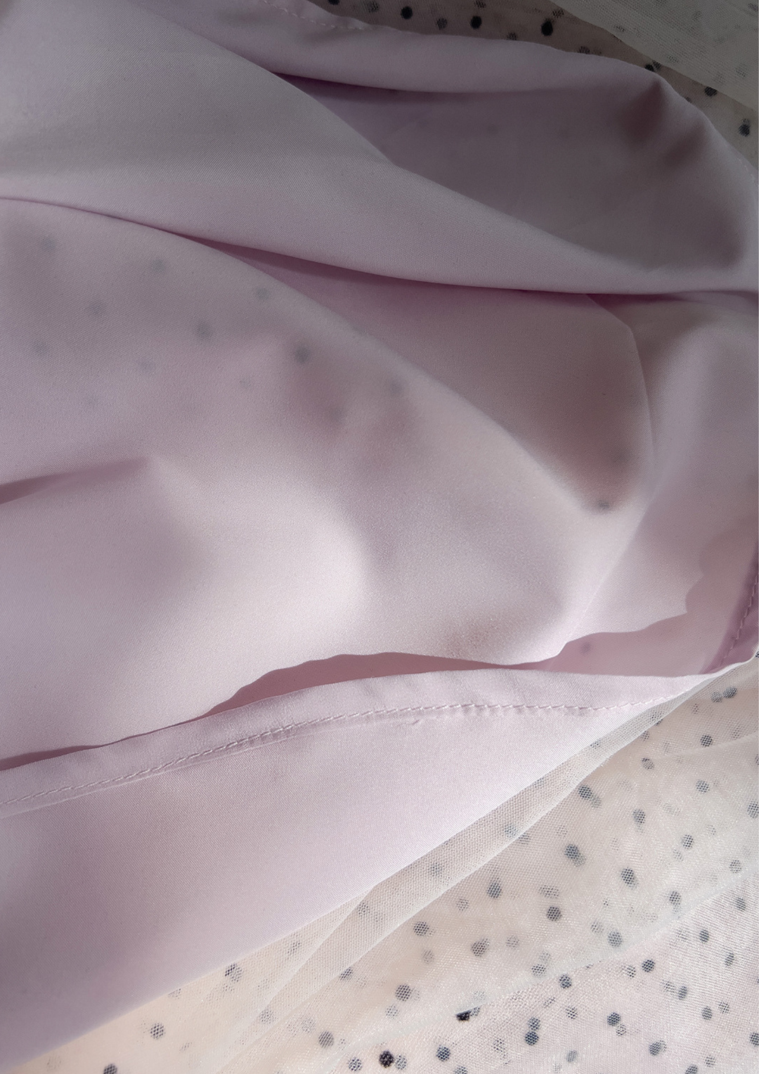 Petal Dusk Polka Mesh Maxi Dress