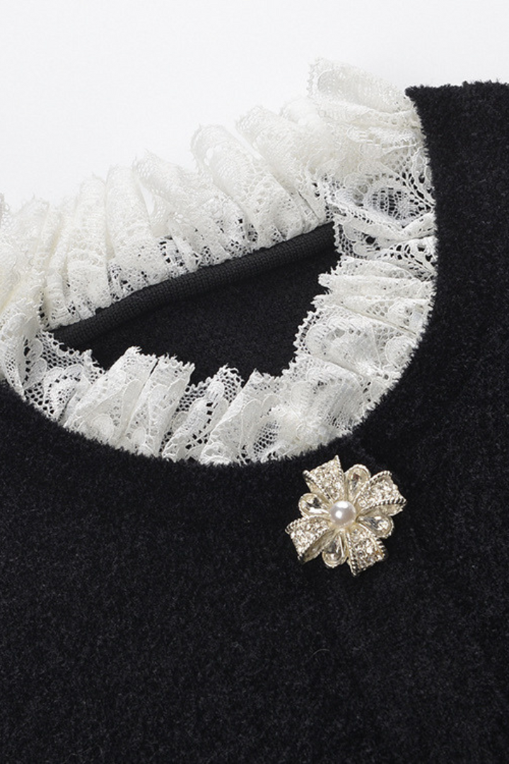 Classic Pearl ButtonViscose Knit Belted Maxi Dress