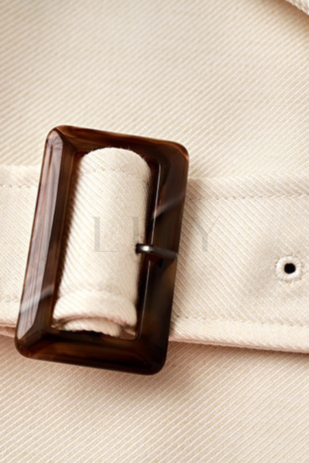 Classic Belted Fall Lapel Collar Adjustable Cuff Long Coat