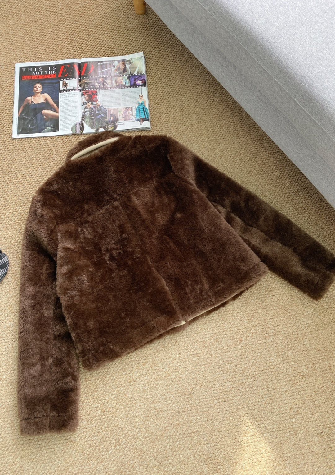 Silva Warm Detachable Plush Lapel Jacket