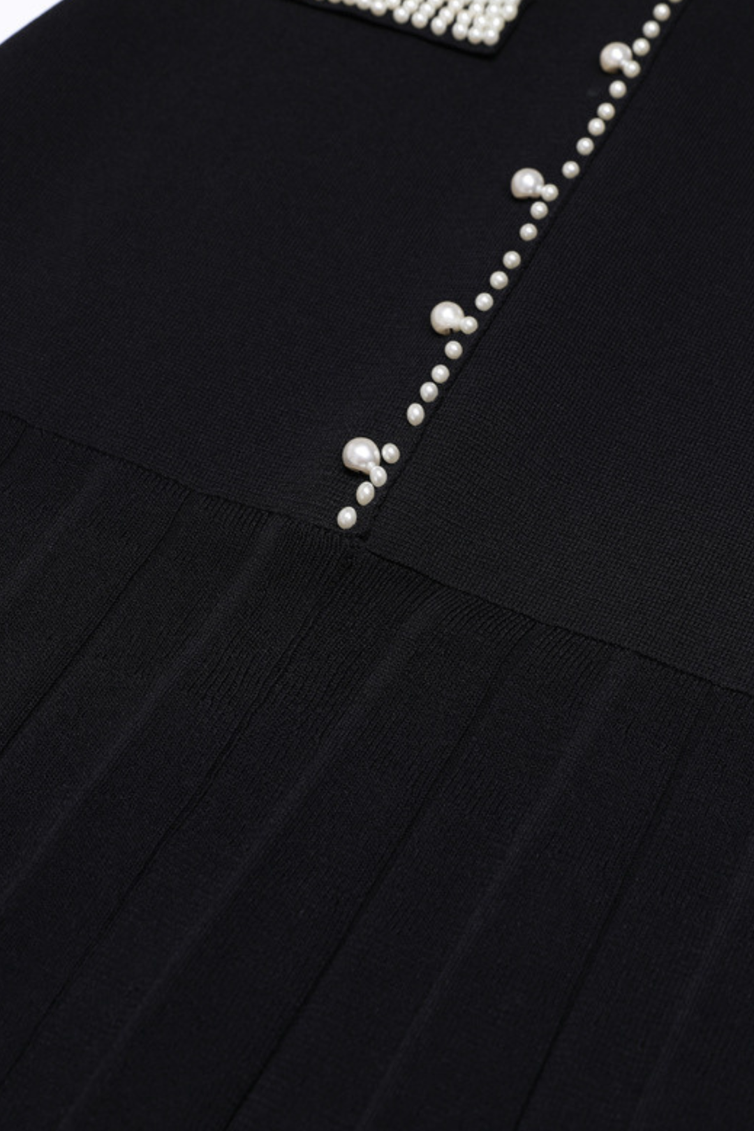 Pearl Trim Knit Jacket Top
