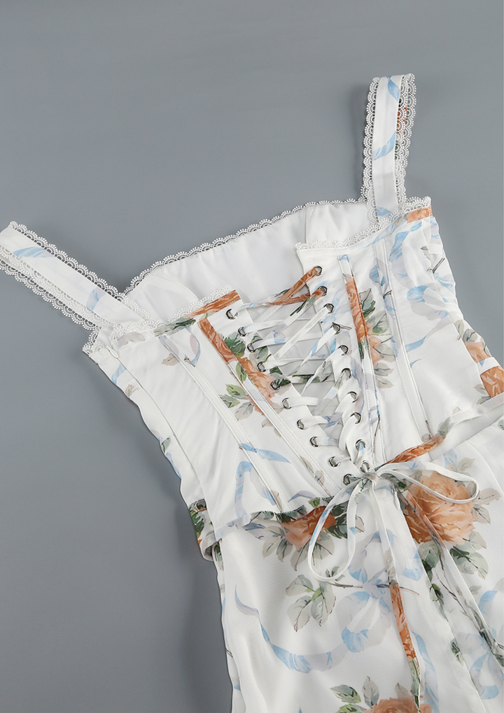 Floral Corset Maxi Dress
