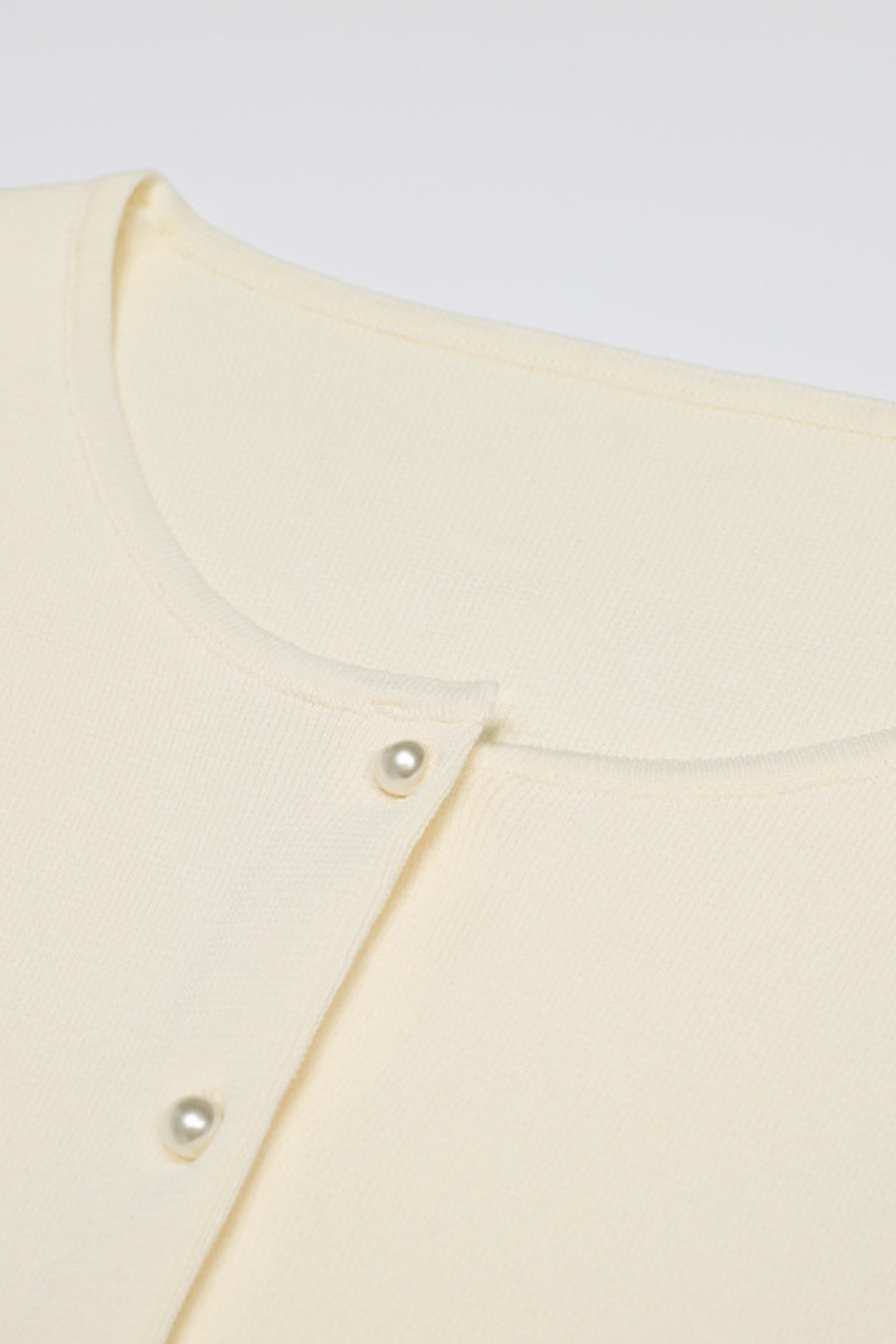 Pearl Trim Knit Jacket Top