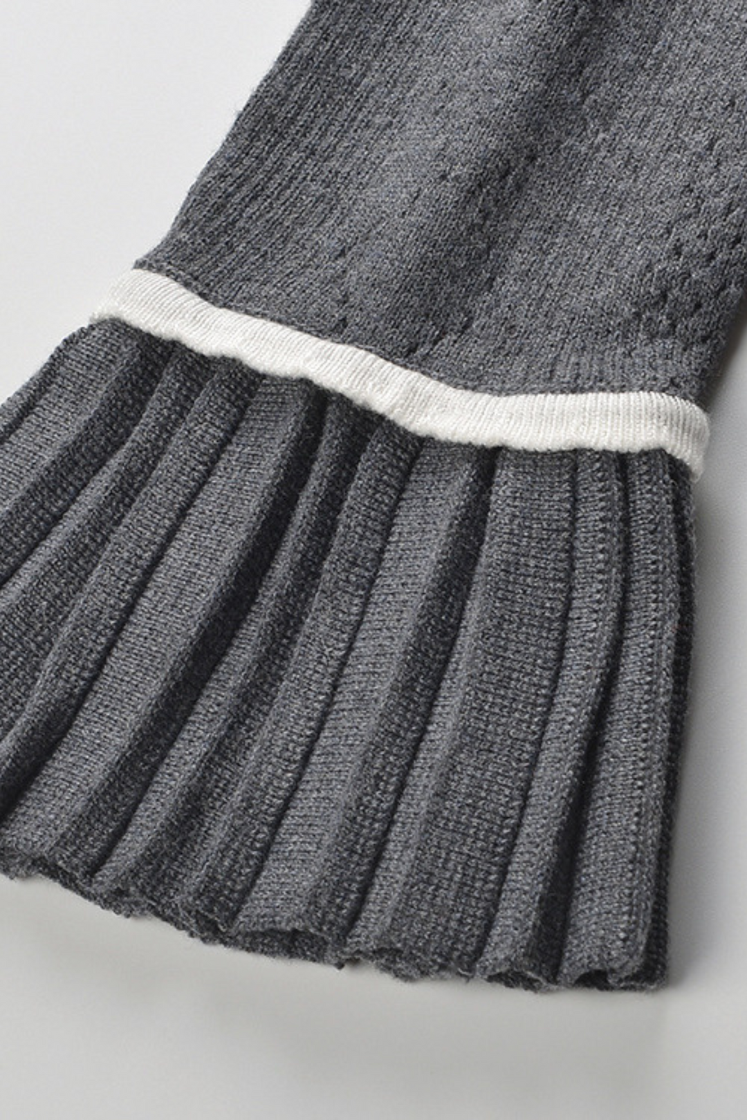 Grey Floral Pearl Knit Camisole Top