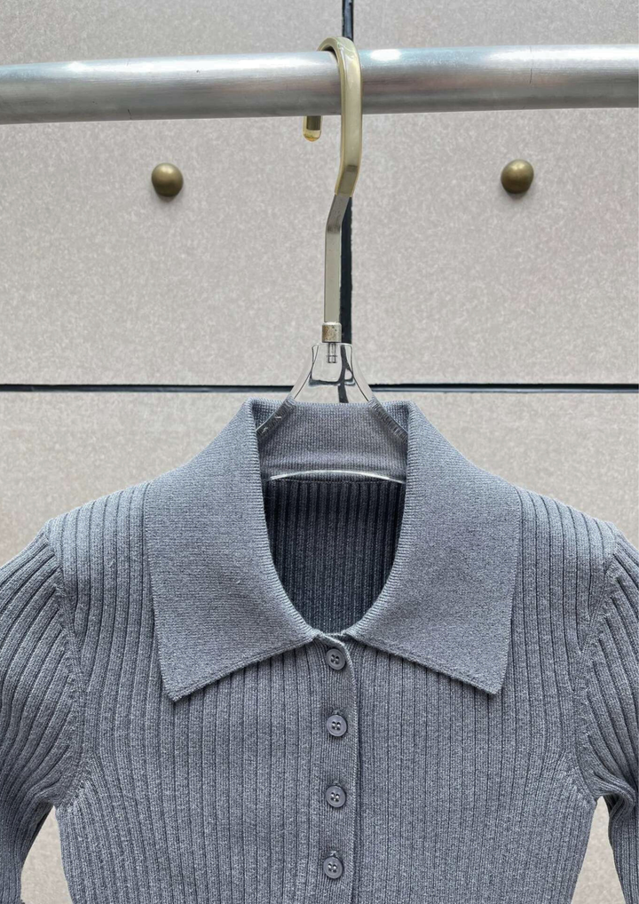 Eliana Wool Ribbed Knit Bodysuit & Legging Adjustable Belt  Set