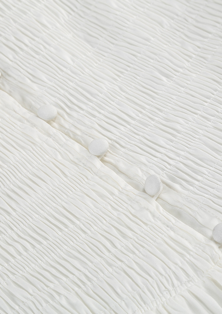 Ivory Meadow Smocked Midi Dress