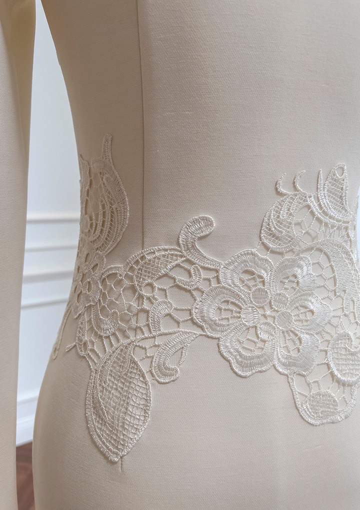 Champagne Pearl Lace Harmony Gown Set