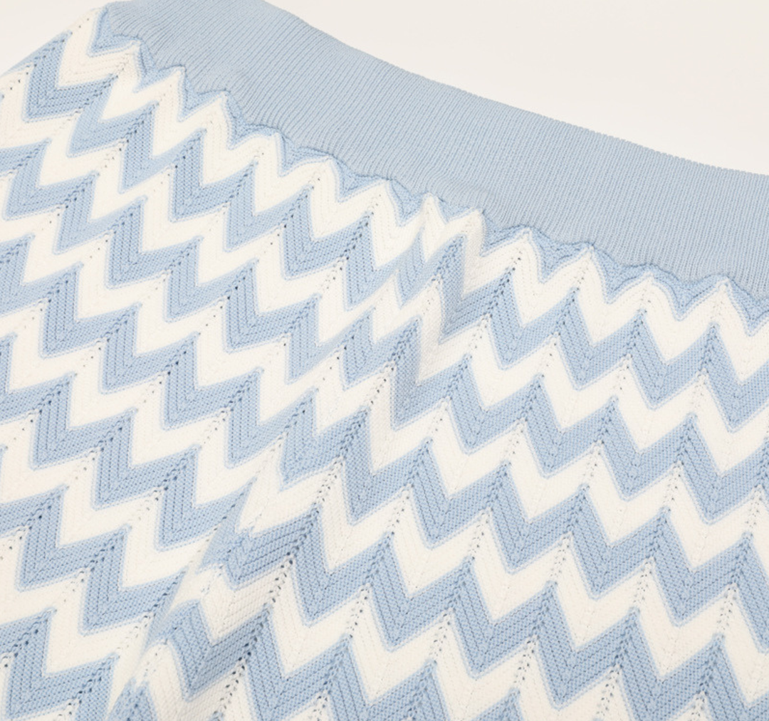 Chevron Knit Two-Piece Set