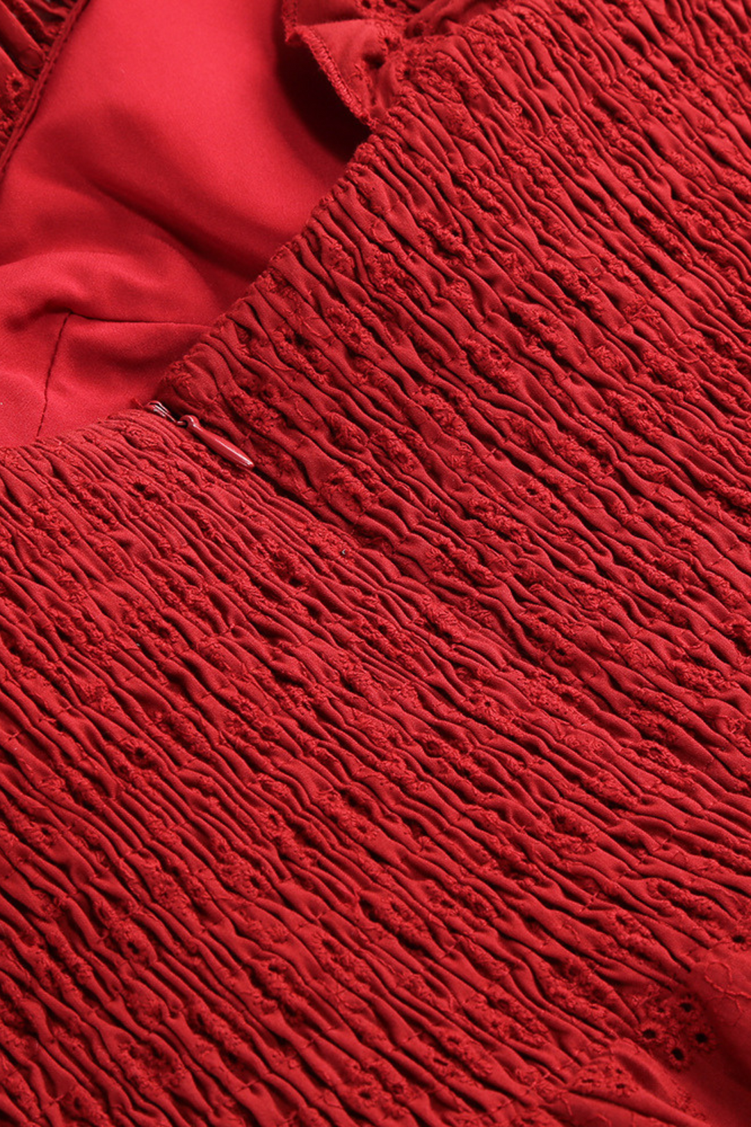 Crimson Romance Ruffle Off Shoulder  Corset Mini Dress