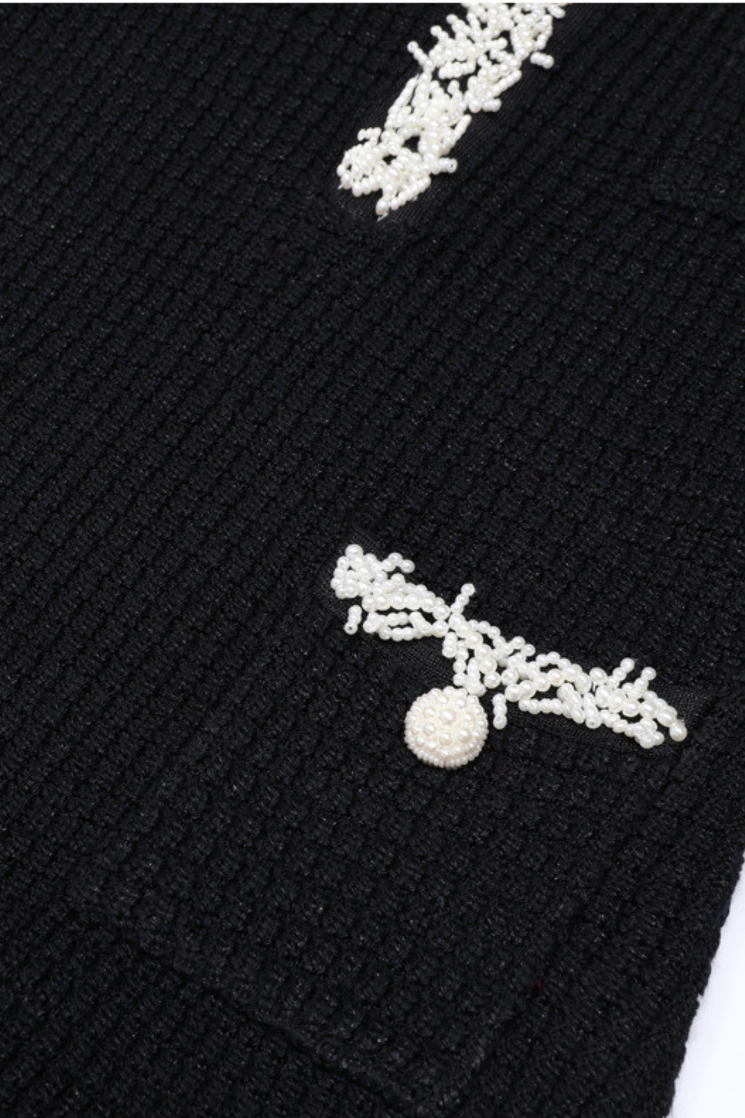 Opulent Pearl Trim Viscose Knit Flare Elegance Maxi Dress