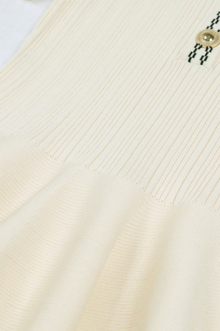 Elegance Viscose knit Flared Mini Dress