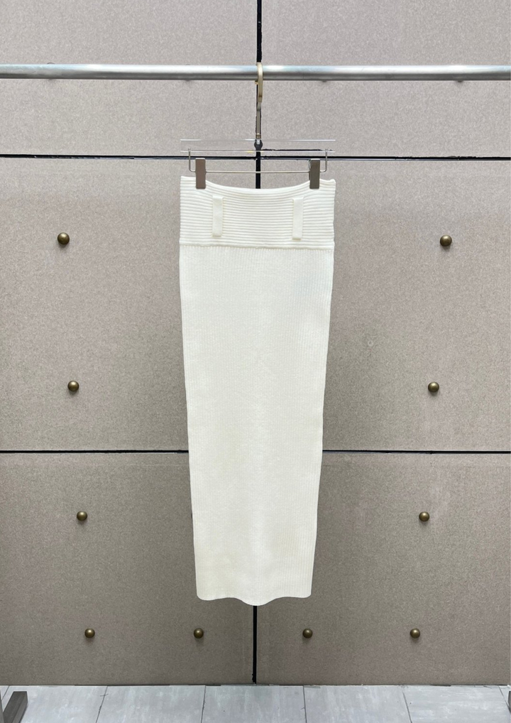 Éliana Wool Knit Polo Bodysuit & Skirt Set