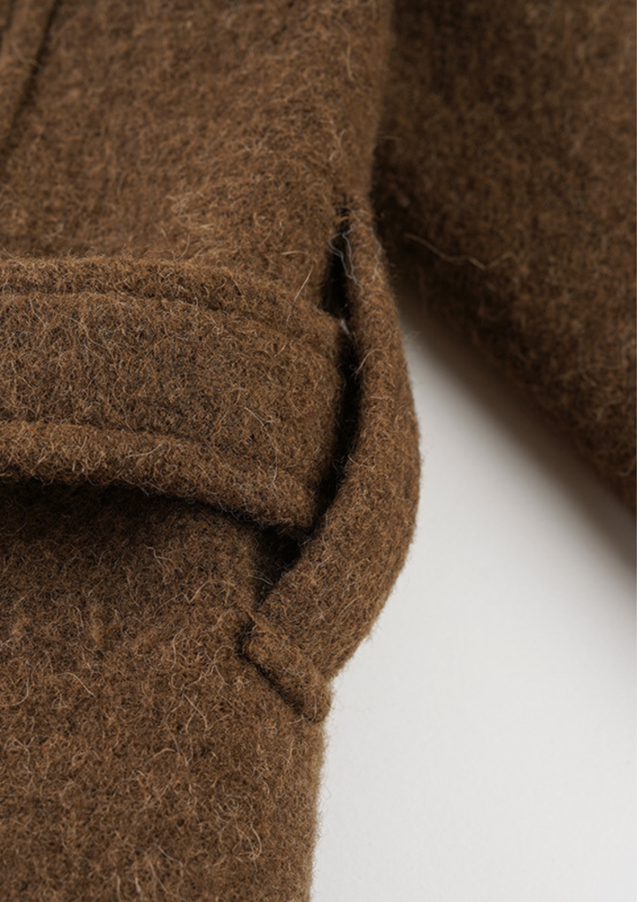 Wool Wrap Belted Jacket