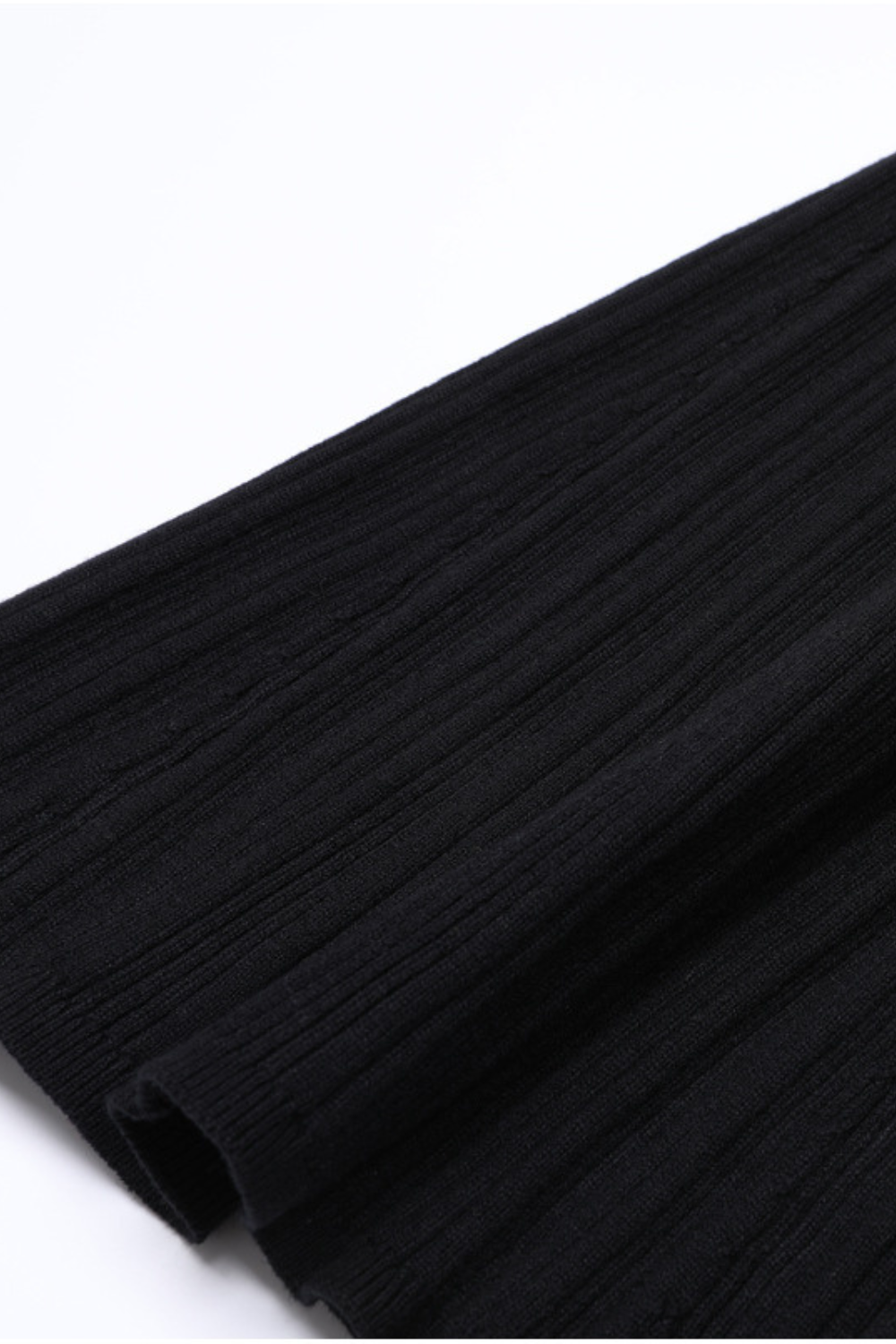 Majestic Knit Contrast Cuffs Sculpted Waist  Maxi Dress