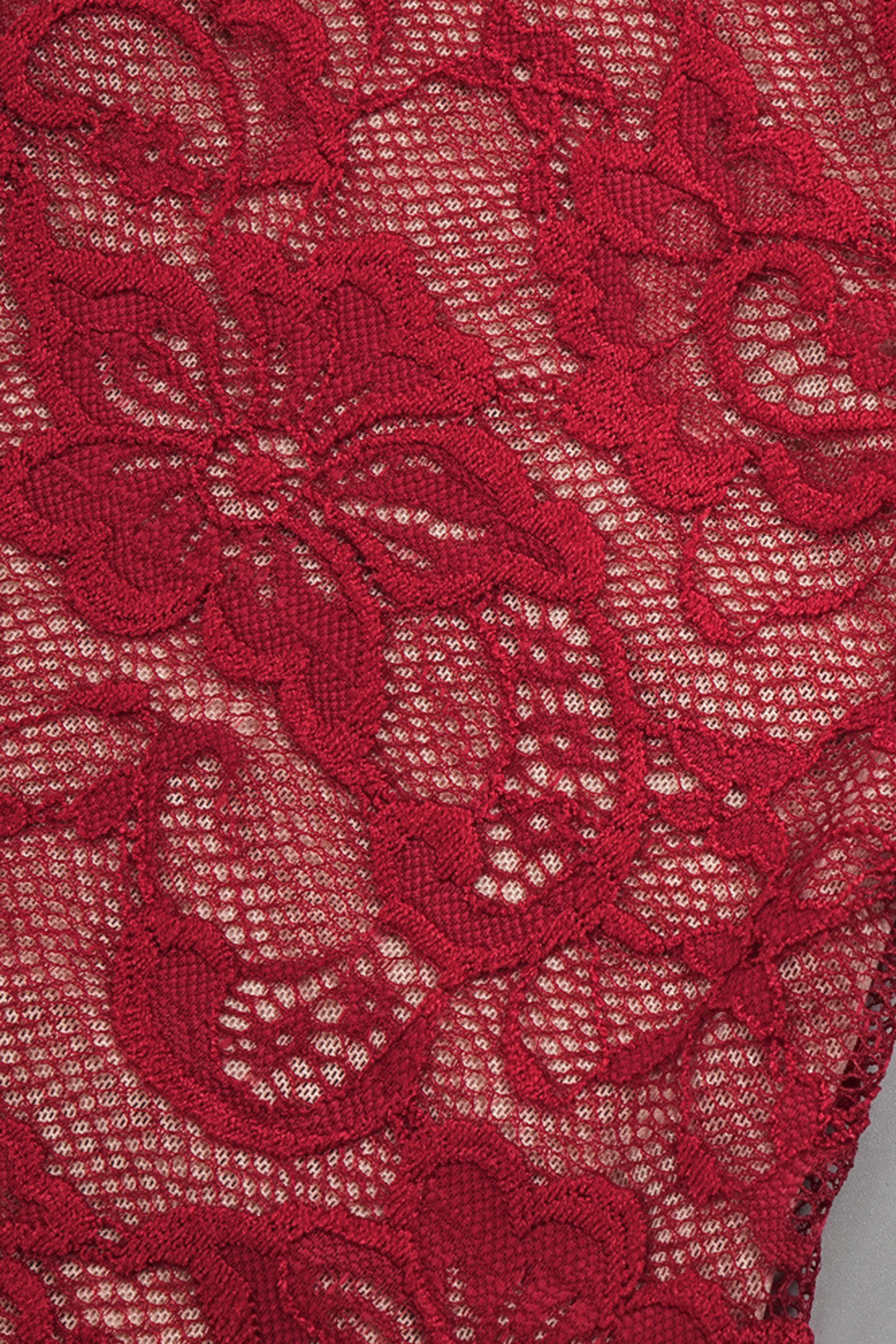 Scarlet Fishtail Elegance Lace Halter Maxi Dress