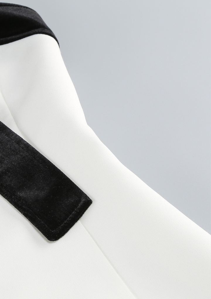 Monochrome Bow Halter Mini Dress