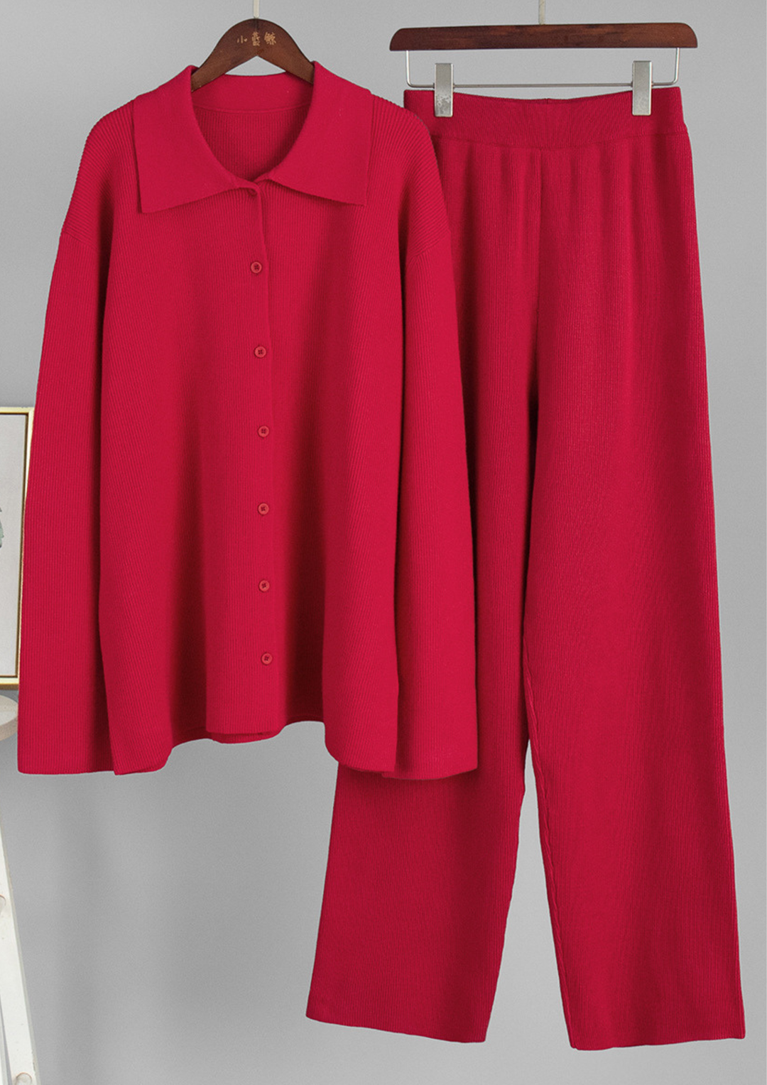 Ariana Ribbed Knit Pants Set