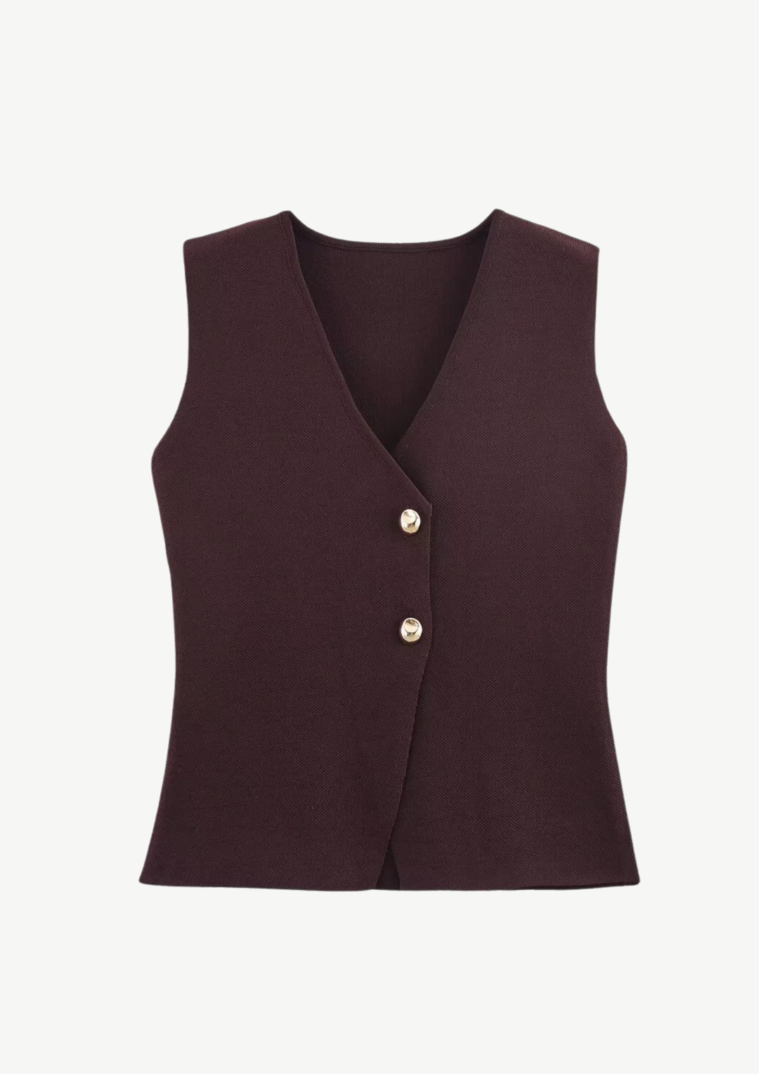 Chic Knit Button Vest
