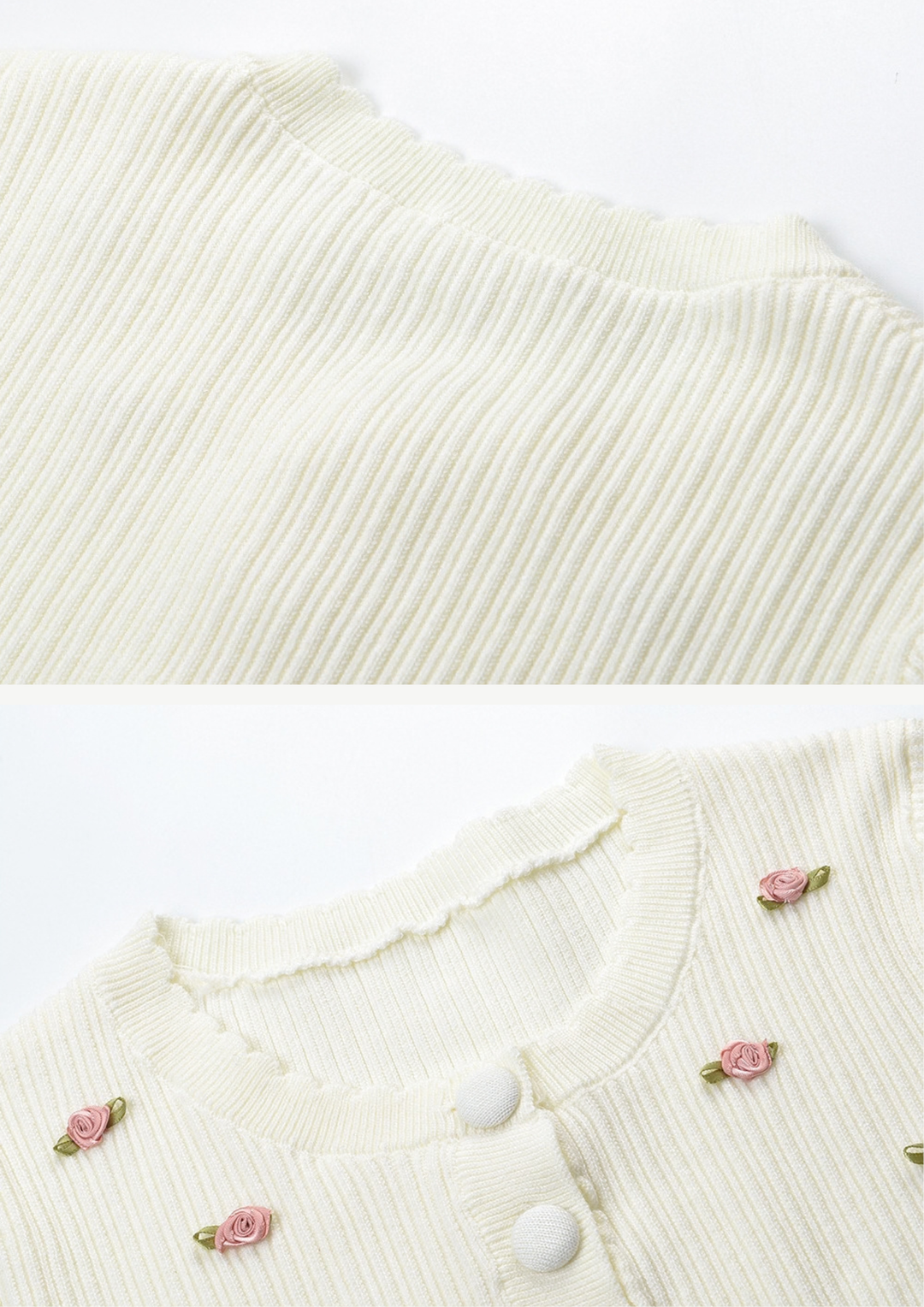 Rosalie Embroidered Peplum Cardigan