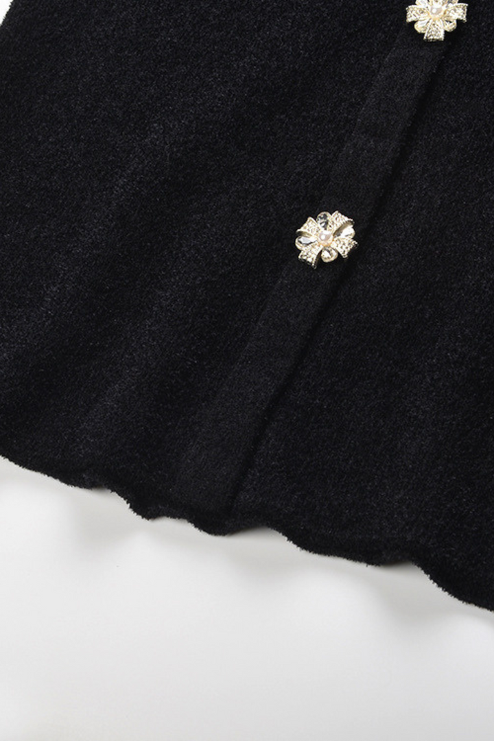 Classic Pearl ButtonViscose Knit Belted Maxi Dress