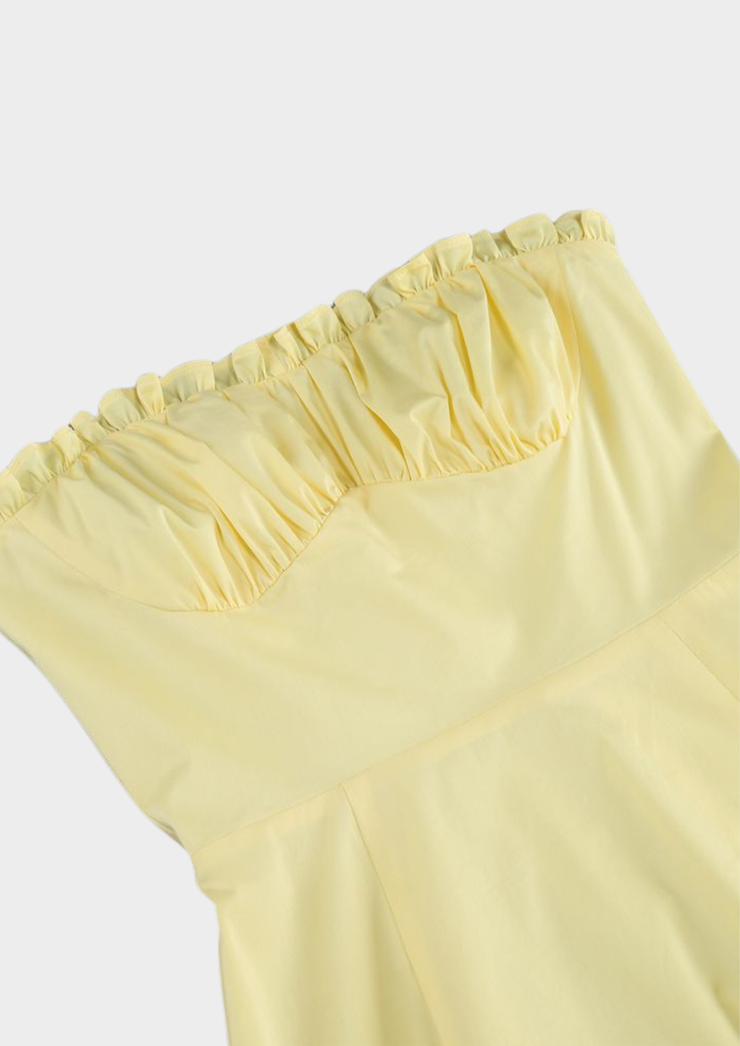 Serena Fishbone Lace Up Maxi Dress – Soft Yellow