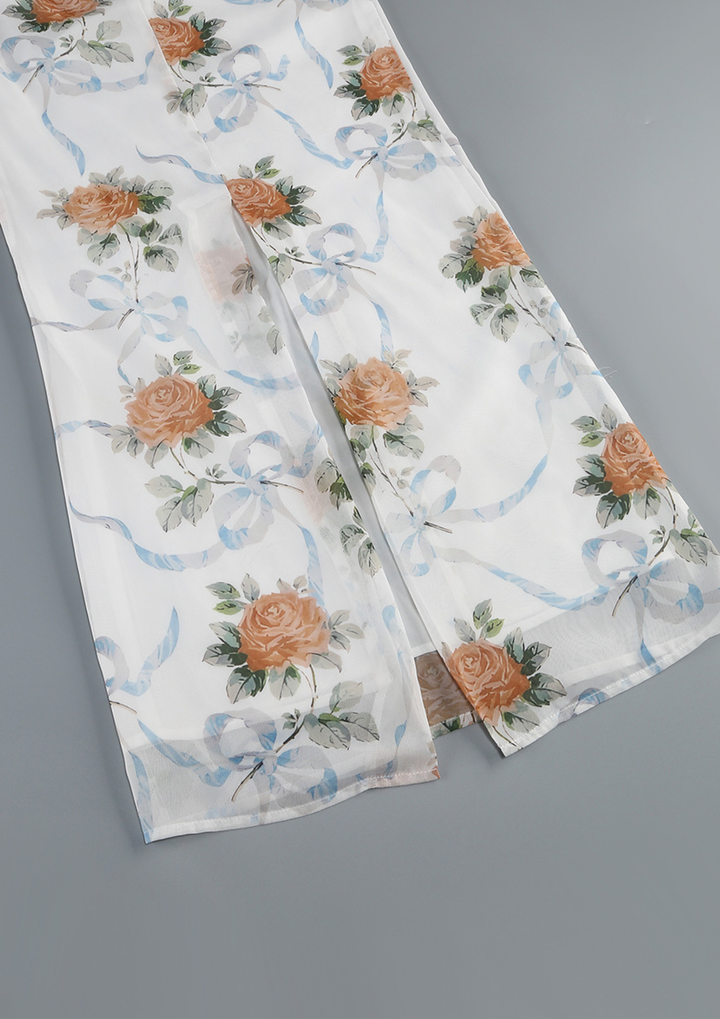 Floral Corset Maxi Dress