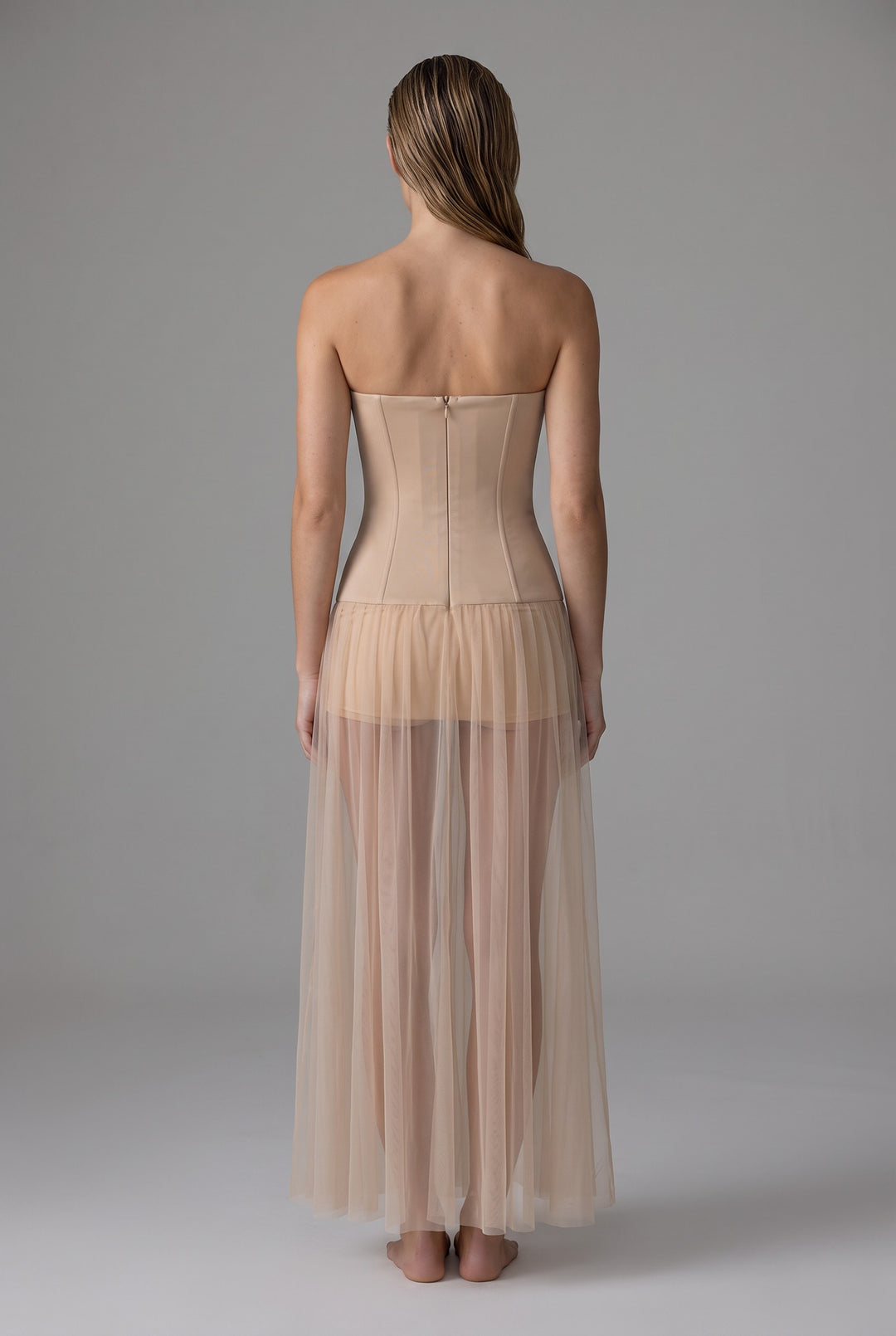 Evelina Crystal Tulle Gown