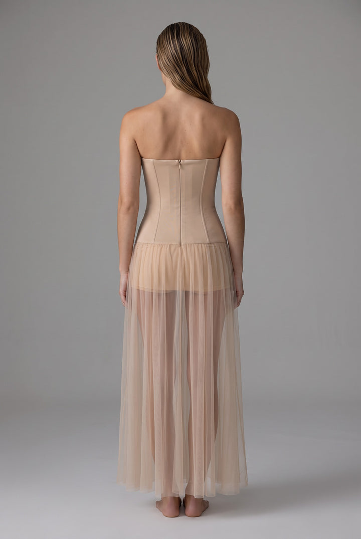Evelina Crystal Tulle Gown