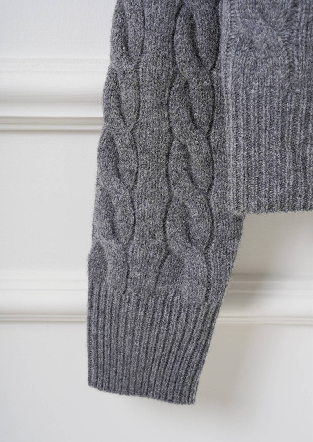 Classic Cable Knit Wool Cardigan