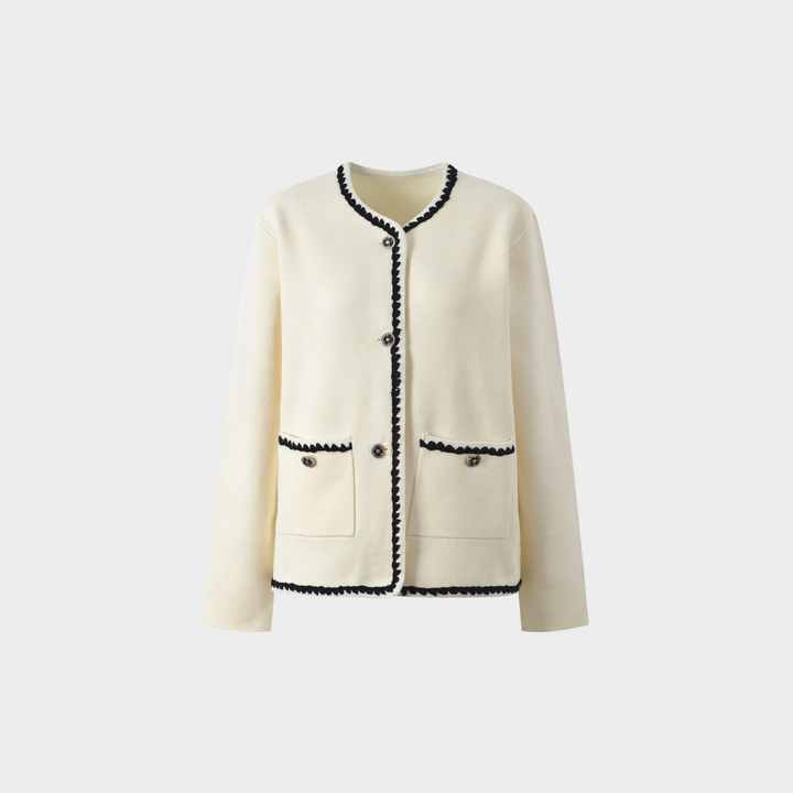 Soft Ivory Wool Cardigan