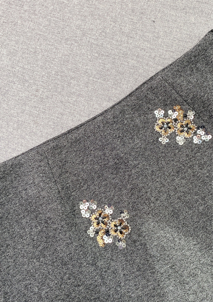Classic Chic Embellished Sequin Wool Knit Set