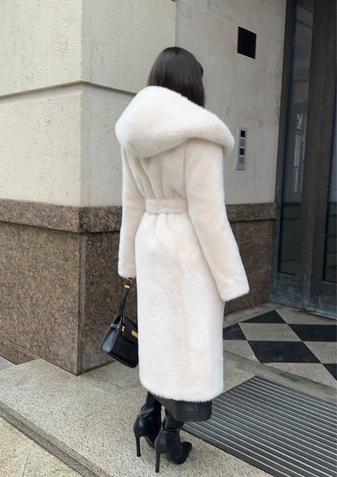 Bianca Luxe Hooded Faux Fur Coat