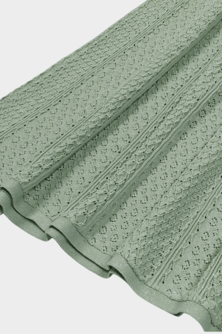 Lily – Silk Knit Pearl Button Suspender Maxi Dress