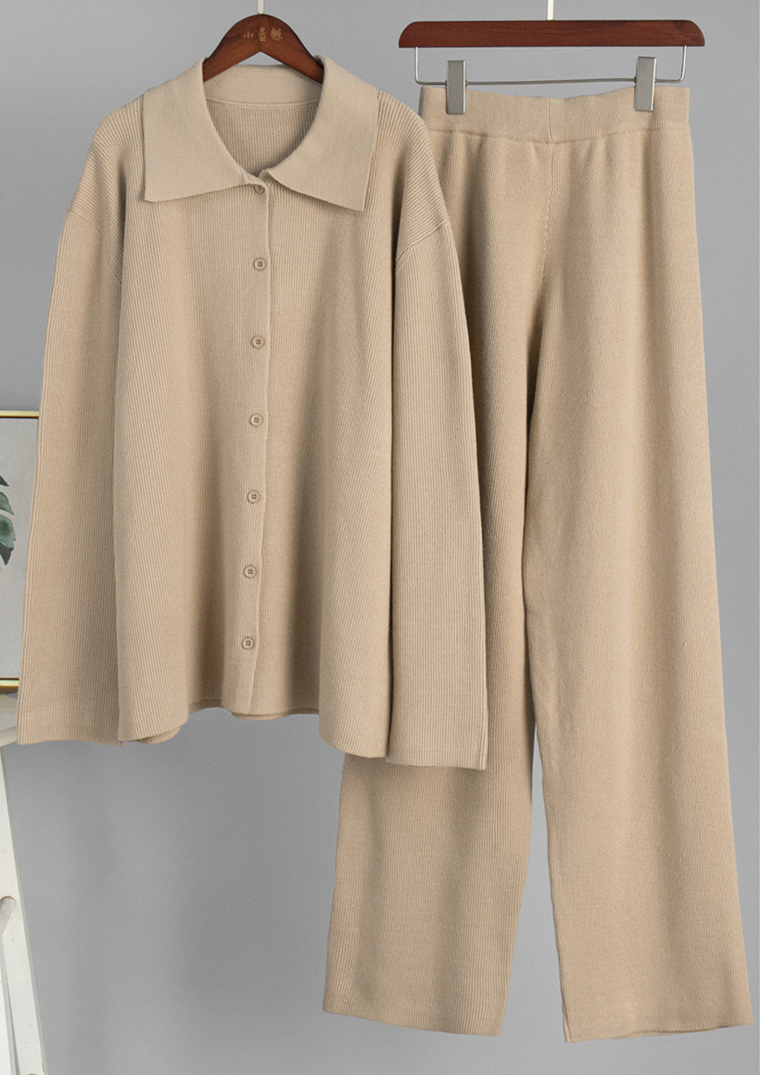 Ariana Ribbed Knit Pants Set
