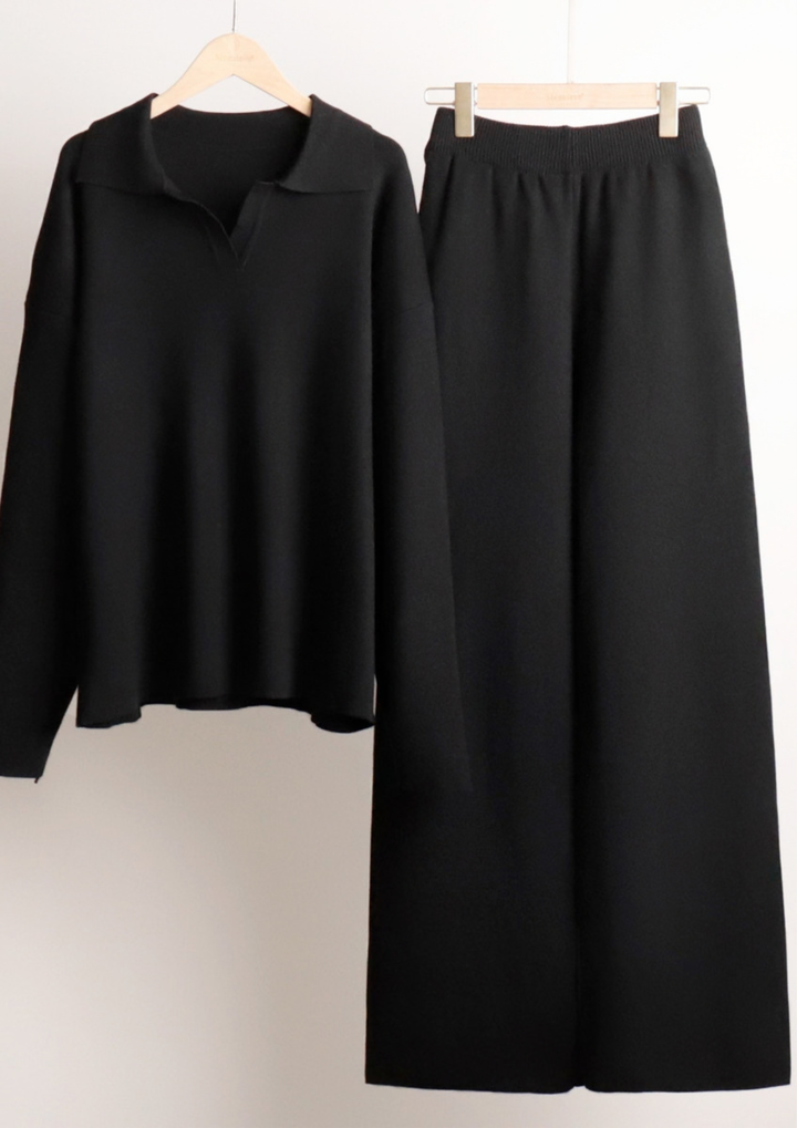 Elara Knit Wide-Leg Set