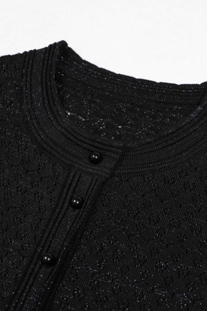 Lily – Silk Knit Pearl Button Suspender Maxi Dress