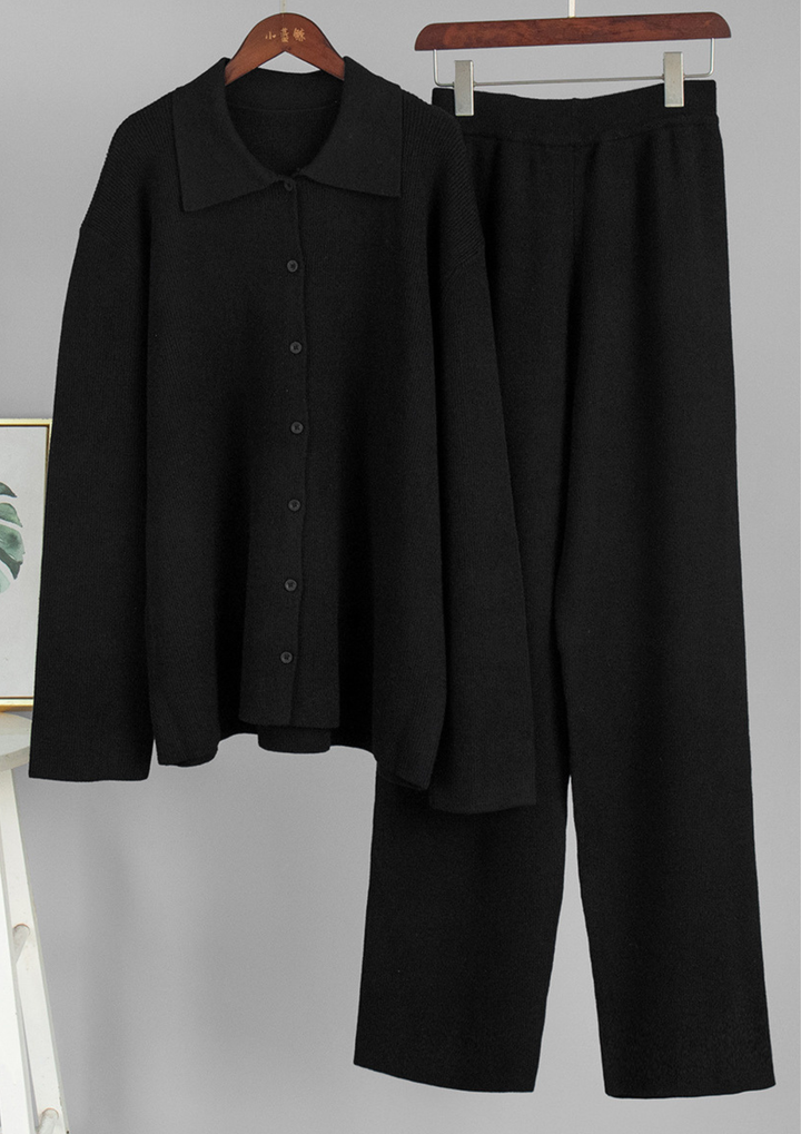 Ariana Ribbed Knit Pants Set